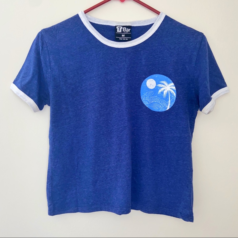 Blue Cotton On T-shirt (slightly cropped)